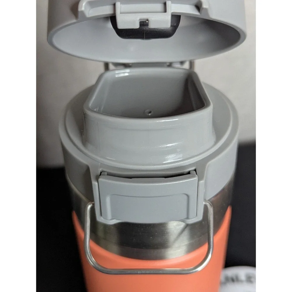 Stanley Quick Flip Go Bottle 24oz Stainless Steel Tumbler Flip-Lid peach coral - Picture 6 of 12
